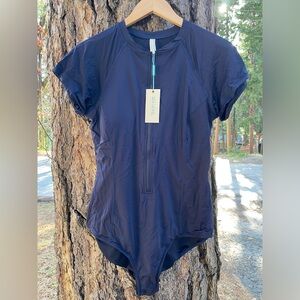 Sea Level Australia Women’s One Piece Short Sleeve Navy Swimsuit